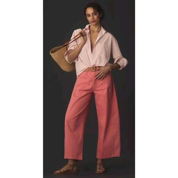 Anthropologie Denim - Anthropologie The Kenna Mid-Rise Heritage Petite Barrel Jeans by Pilcro Plus 34P